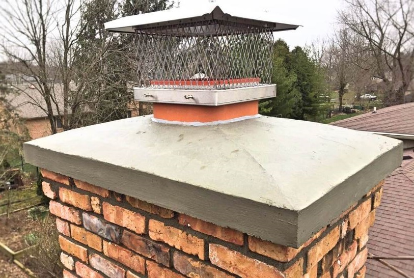 CHIMNEY CROWN before after Concrete-Chimney-Crown