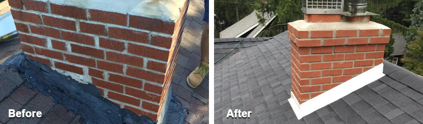 TUCKPOINTING WORK BEFORE AND AFTER